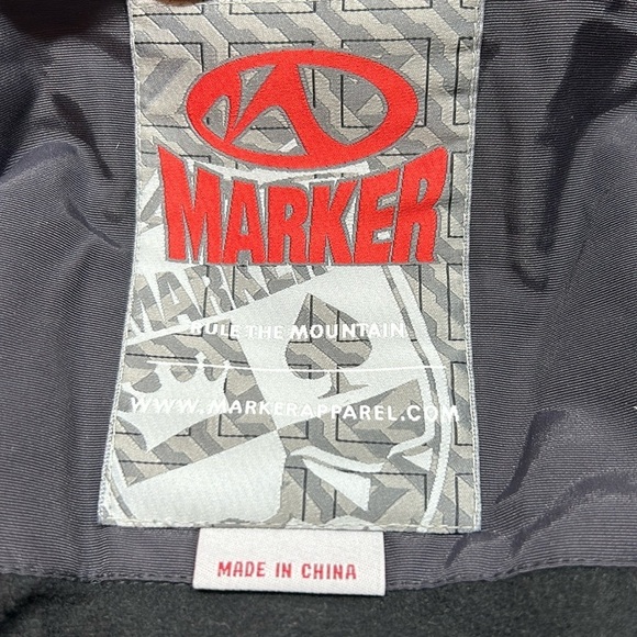 MARKER Ski Jacket Full Zip Pockets Hood Black Medium Snowboard Skiing Outdoors - Picture 12 of 15